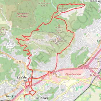 Le Coudon est GPS track, route, trail