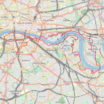 Tour de Londres Est Greenwich GPS track, route, trail