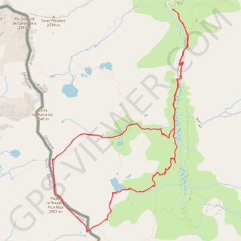 Pic de la soucarrane ou de la rouge GPS track, route, trail