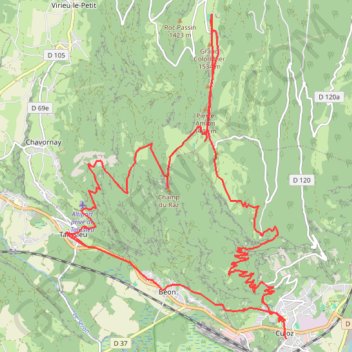 Culoz - Grand Colombier GPS track, route, trail
