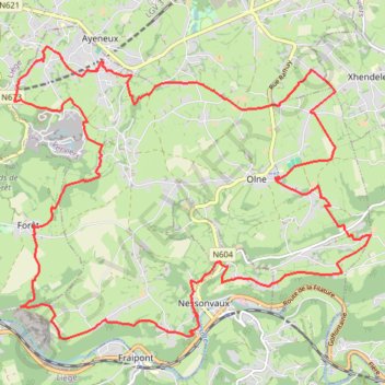Le Tour d'Olne GPS track, route, trail