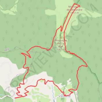 Montagne de Miélandre depuis le Col de Valouse 26 GPS track, route, trail