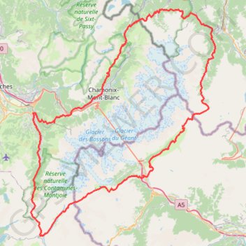 Ultra-Trail du Mont Blanc (UTMB) GPS track, route, trail