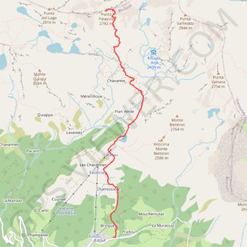 Punta Palasina GPS track, route, trail