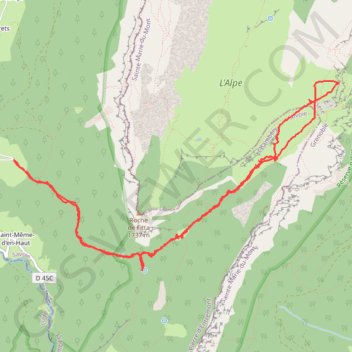 Croix de l'Alpe depuis les Varvats GPS track, route, trail