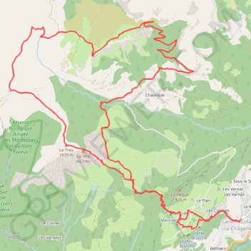 Le Treu La Croix Cartier GPS track, route, trail