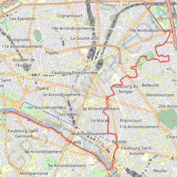 Paris Villette - Invalides GPS track, route, trail