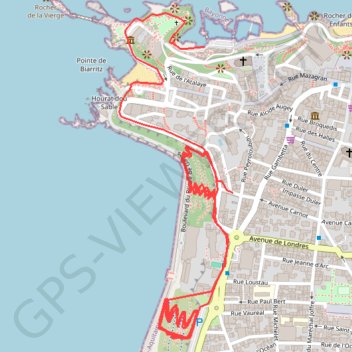 Côte des basques GPS track, route, trail