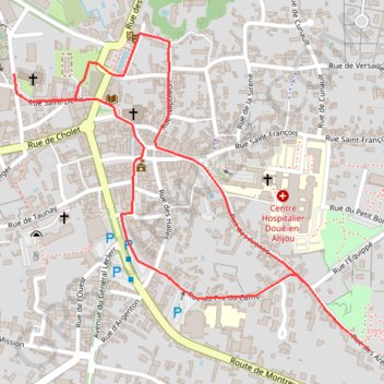 Circuit découverte de Doué-la-Fontaine GPS track, route, trail