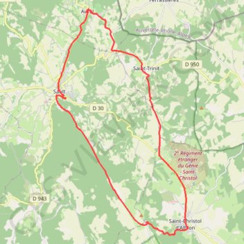 Le Plateau d'Albion - Sault GPS track, route, trail