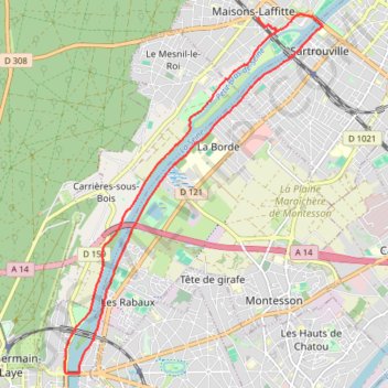 Maisons-Laffitte - Le Pecq - Maisons-Laffitte GPS track, route, trail