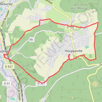 Houppeville GPS track, route, trail
