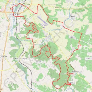 Pons 45 kms GPS track, route, trail