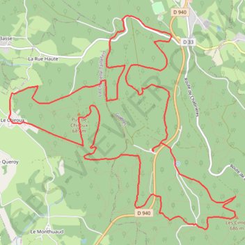 Monts de Guéret - Guéret GPS track, route, trail