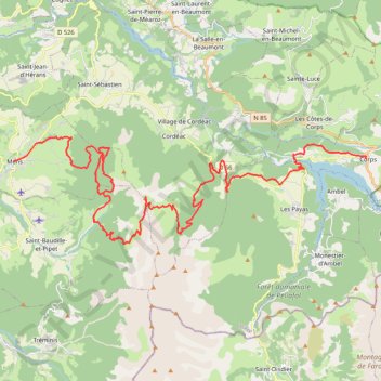 J3-trieves-corps-mens GPS track, route, trail