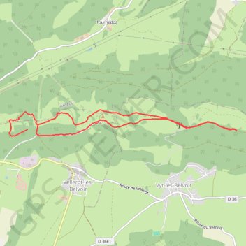 La montagne du Lomont GPS track, route, trail