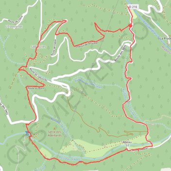 Rando entre Abeau et Gournier GPS track, route, trail