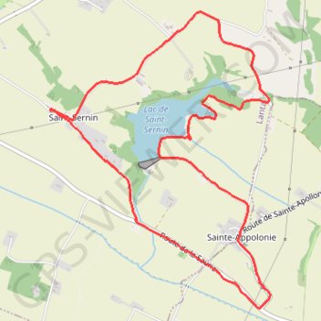 Le Lac Saint-Sernin GPS track, route, trail