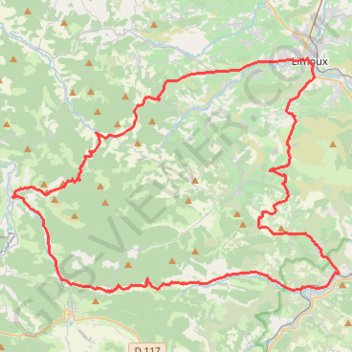 Chalabre - Limoux - Espéraza GPS track, route, trail