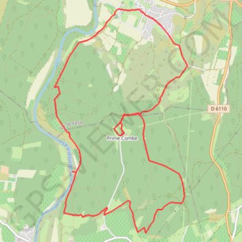 Autour de Notre-Dame de Prime Combe GPS track, route, trail