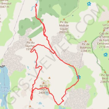Pic des redouneilles GPS track, route, trail