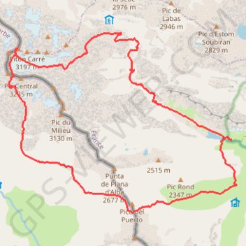 Sur les traces de la première à la Pique Longue du Vignemale GPS track, route, trail