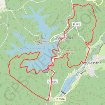 Lac de Pierre-Percée GPS track, route, trail
