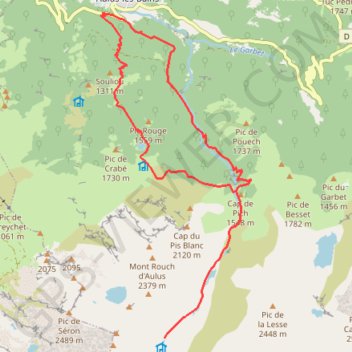 Vallée d'Ars depuis Aulus GPS track, route, trail