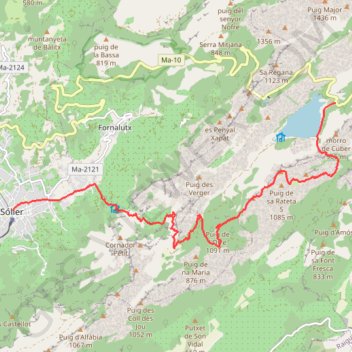 Sa Rateta et Biniaraix GPS track, route, trail