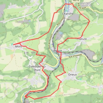 Mont - Comblain-au-Pont - Chanxhe - Mont GPS track, route, trail