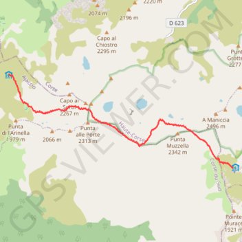 GR20 Anganu - Petra Piana GPS track, route, trail