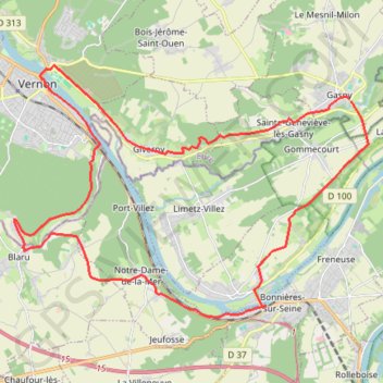 Gasny - Vernon GPS track, route, trail
