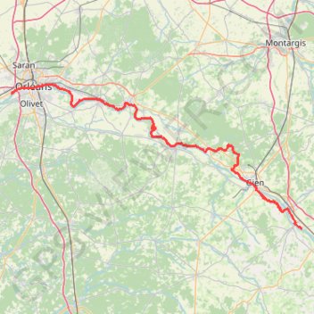 GR3 De Ousson-sur-Loire à La Chapelle Saint Mesmin (Loiret) GPS track, route, trail