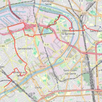 Courbevoie Saint Denis GPS track, route, trail