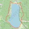 Devil's Lake Loop via West Bluff Trail, South Shore Boardwalk, Balanced Rock, East Bluff Trail and Elephant Rock in Devil's Lake State Park GPS track, route, trail