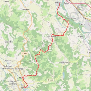 Maslacq Navarrenx GPS track, route, trail