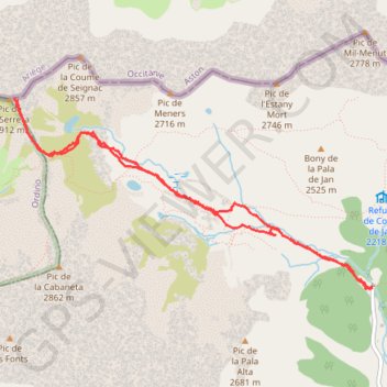 Pic de Serrère GPS track, route, trail