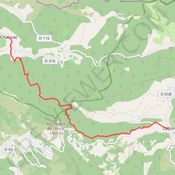 Tour des Baronnies du Buëch - Chauvac - Laborel GPS track, route, trail