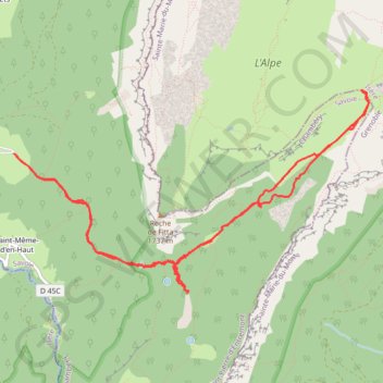 Vallon de Practel (Chartreuse) GPS track, route, trail