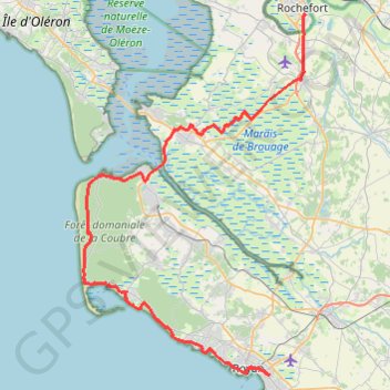 Rochefort Royan GPS track, route, trail