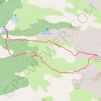 Chinebral de Gamueta circular desde Linza GPS track, route, trail