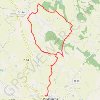 Boucle d'En Guibaud - Puylaurens GPS track, route, trail
