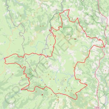 Tour des monts d'Aubrac GPS track, route, trail
