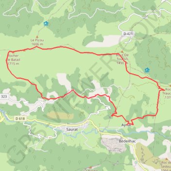 Rocher de Batail GPS track, route, trail
