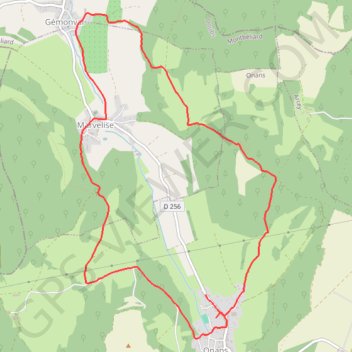 Circuit Onans-Gémonval GPS track, route, trail