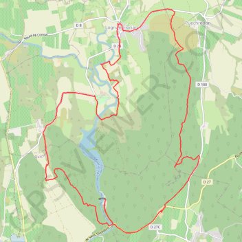 Autour de Logrian GPS track, route, trail