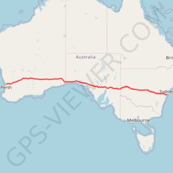 Perth to Sydney GPS track, route, trail