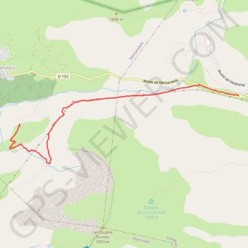 Autour du col Saint Barnabé GPS track, route, trail