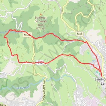 Saint Genest Lerpt GPS track, route, trail