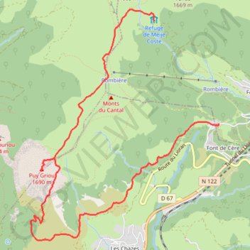 2023 06 16 08:01 Rando Cantal jour 6 GPS track, route, trail
